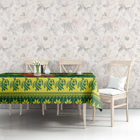 Cook Islands Christmas Tablecloth Surfing Santa Mere Kiritimiti - Polynesian Pride