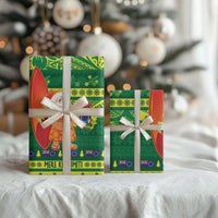 Cook Islands Christmas Wrapping Paper Surfing Santa Mere Kiritimiti - Polynesian Pride