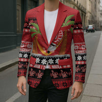 French Polynesia Christmas Blazer Tiare Chilling Santa Oaoa I teie Noera - Polynesian Pride