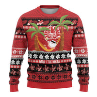 French Polynesia Christmas Ugly Christmas Sweater Tiare Chilling Santa Oaoa I teie Noera - Polynesian Pride