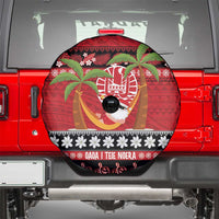 French Polynesia Christmas Spare Tire Cover Tiare Chilling Santa Oaoa I teie Noera - Polynesian Pride