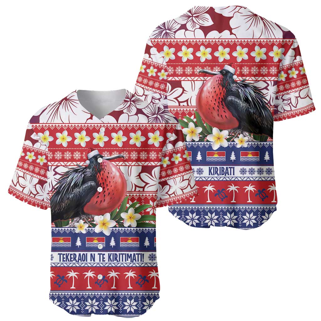 Kiribati Christmas Baseball Jersey Frigatebird Santa Tekeraoi n te Kiritimati - Polynesian Pride
