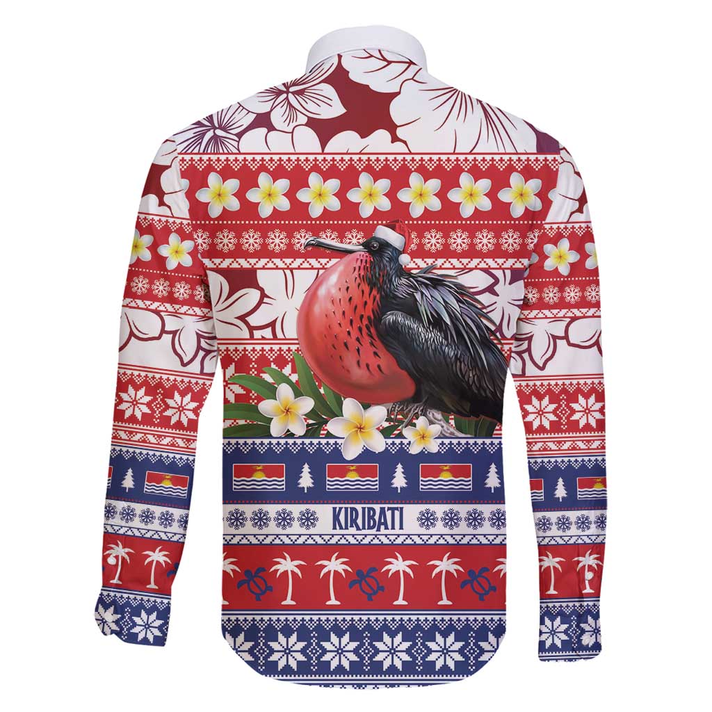 Kiribati Christmas Family Matching Off Shoulder Maxi Dress and Hawaiian Shirt Frigatebird Santa Tekeraoi n te Kiritimati - Polynesian Pride