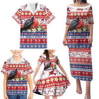 Kiribati Christmas Family Matching Puletasi and Hawaiian Shirt Frigatebird Santa Tekeraoi n te Kiritimati - Polynesian Pride