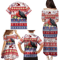 Kiribati Christmas Family Matching Puletasi and Hawaiian Shirt Frigatebird Santa Tekeraoi n te Kiritimati - Polynesian Pride