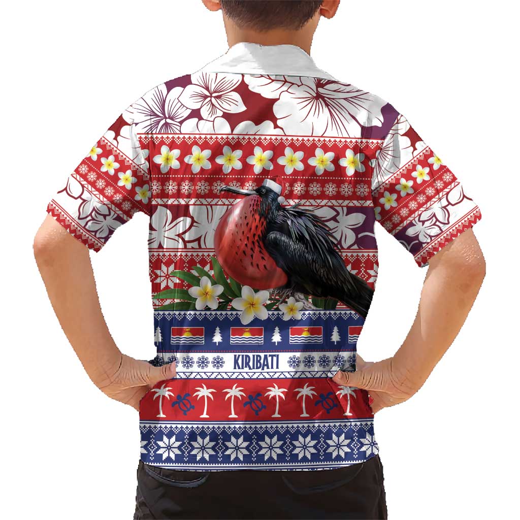 Kiribati Christmas Hawaiian Shirt Frigatebird Santa Tekeraoi n te Kiritimati - Polynesian Pride