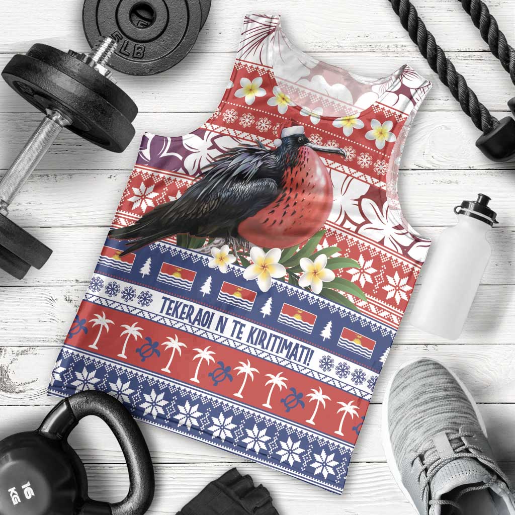 Kiribati Christmas Men Tank Top Frigatebird Santa Tekeraoi n te Kiritimati - Polynesian Pride