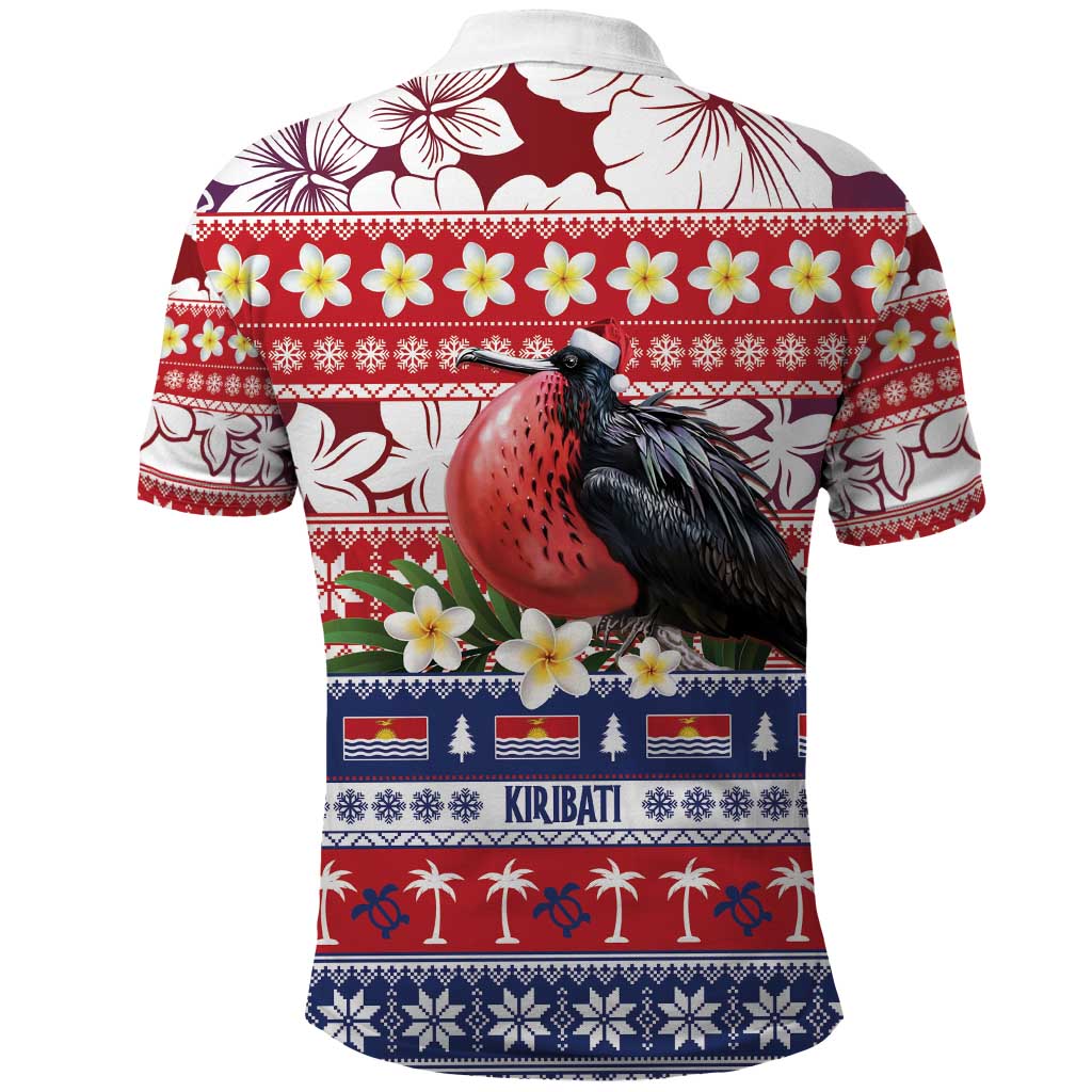 Kiribati Christmas Polo Shirt Frigatebird Santa Tekeraoi n te Kiritimati - Polynesian Pride