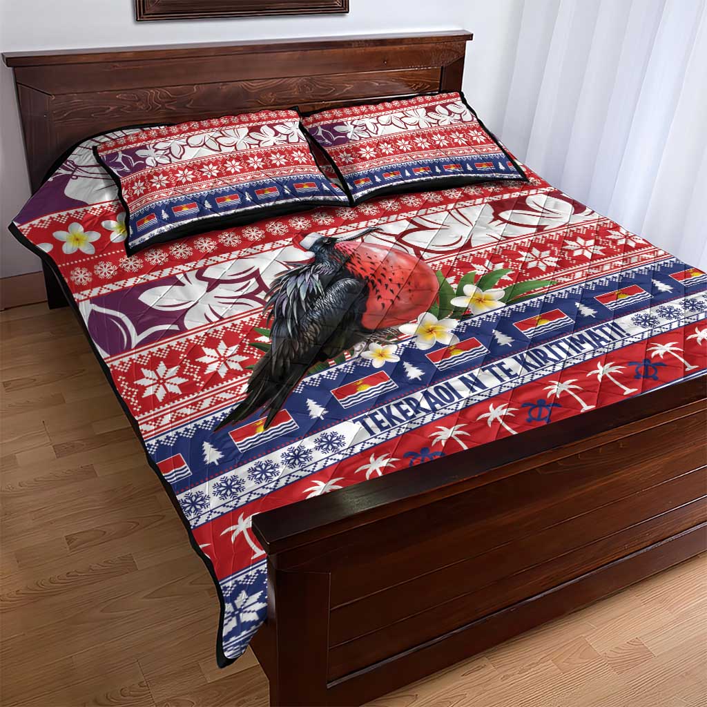 Kiribati Christmas Quilt Bed Set Frigatebird Santa Tekeraoi n te Kiritimati - Polynesian Pride