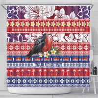 Kiribati Christmas Shower Curtain Frigatebird Santa Tekeraoi n te Kiritimati - Polynesian Pride