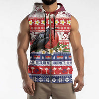 Kiribati Christmas Sleeveless Zip Hoodie Frigatebird Santa Tekeraoi n te Kiritimati - Polynesian Pride