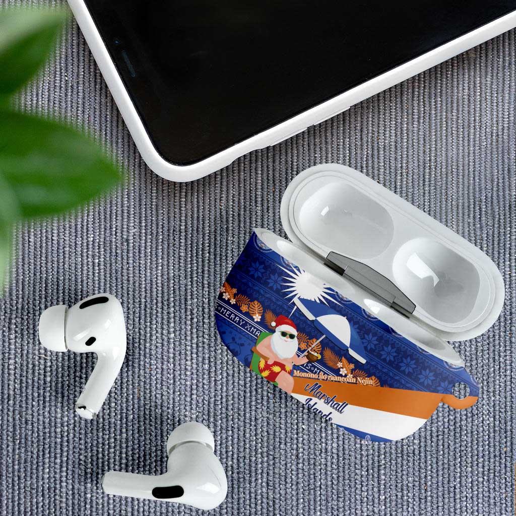 Marshall Islands Christmas AirPods Case Beachy Santa Monono ilo raaneoan Nejin - Polynesian Pride