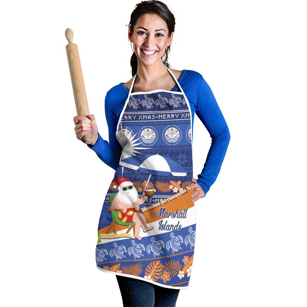 Marshall Islands Christmas Apron Beachy Santa Monono ilo raaneoan Nejin - Polynesian Pride