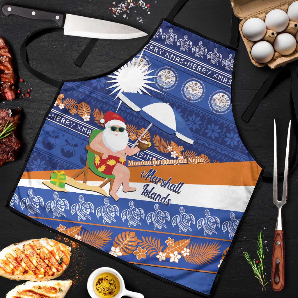 Marshall Islands Christmas Apron Beachy Santa Monono ilo raaneoan Nejin - Polynesian Pride
