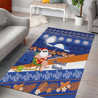 Marshall Islands Christmas Area Rug Beachy Santa Monono ilo raaneoan Nejin - Polynesian Pride