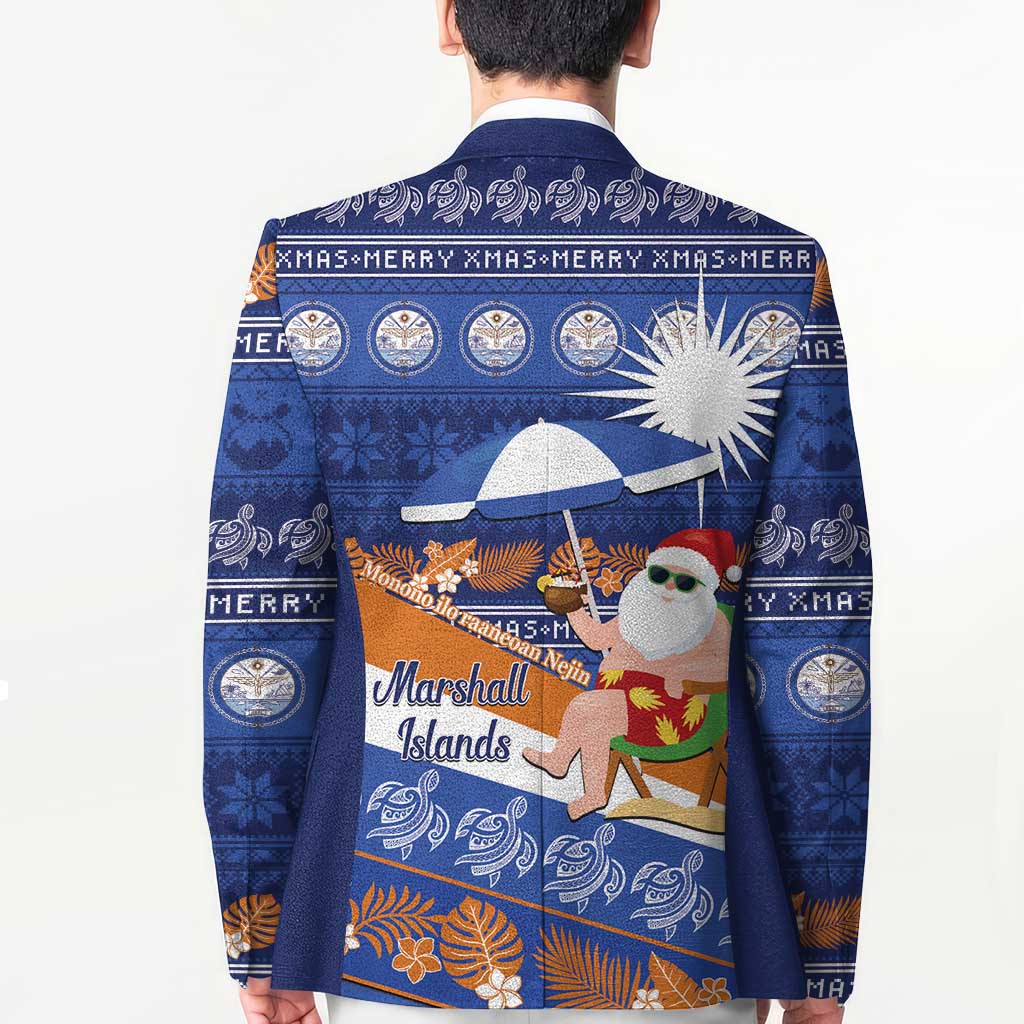 Marshall Islands Christmas Blazer Beachy Santa Monono ilo raaneoan Nejin - Polynesian Pride