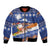 Marshall Islands Christmas Bomber Jacket Beachy Santa Monono ilo raaneoan Nejin - Polynesian Pride