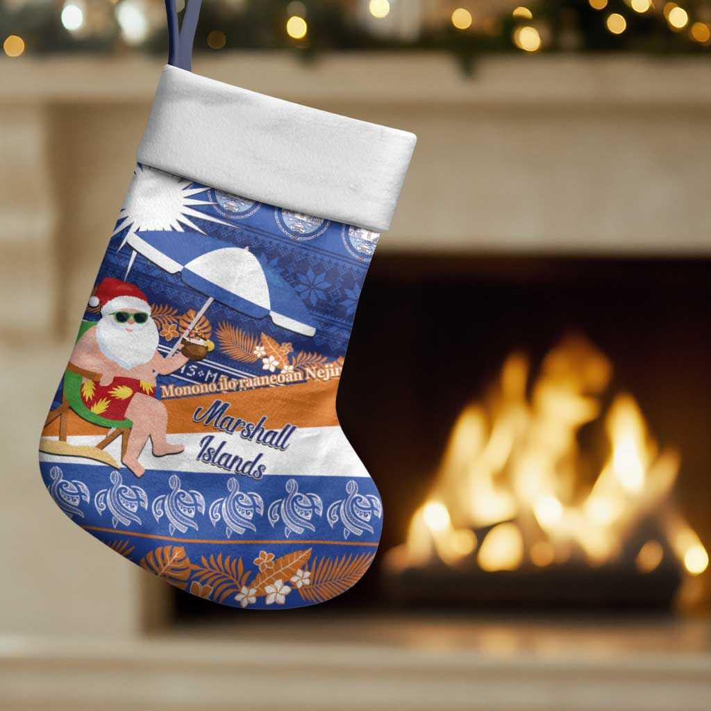 Marshall Islands Christmas Stocking Beachy Santa Monono ilo raaneoan Nejin - Polynesian Pride