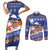 Marshall Islands Christmas Couples Matching Short Sleeve Bodycon Dress and Long Sleeve Button Shirt Beachy Santa Monono ilo raaneoan Nejin - Polynesian Pride