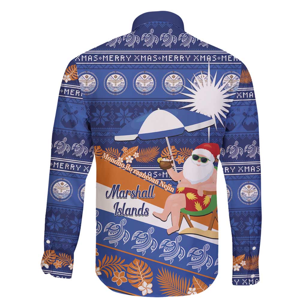 Marshall Islands Christmas Family Matching Tank Maxi Dress and Hawaiian Shirt Beachy Santa Monono ilo raaneoan Nejin - Polynesian Pride