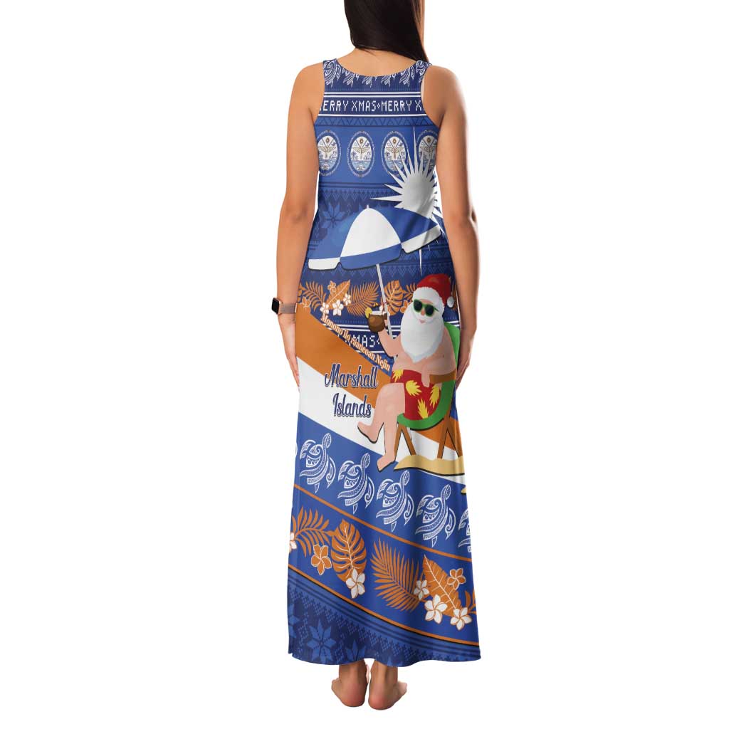 Marshall Islands Christmas Family Matching Tank Maxi Dress and Hawaiian Shirt Beachy Santa Monono ilo raaneoan Nejin - Polynesian Pride