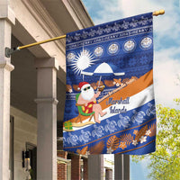 Marshall Islands Christmas Garden Flag Beachy Santa Monono ilo raaneoan Nejin - Polynesian Pride