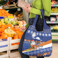 Marshall Islands Christmas Grocery Bag Beachy Santa Monono ilo raaneoan Nejin - Polynesian Pride