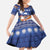 Marshall Islands Christmas Kid Short Sleeve Dress Beachy Santa Monono ilo raaneoan Nejin - Polynesian Pride