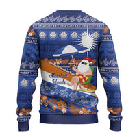 Marshall Islands Christmas Ugly Christmas Sweater Beachy Santa Monono ilo raaneoan Nejin - Polynesian Pride