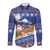 Marshall Islands Christmas Long Sleeve Button Shirt Beachy Santa Monono ilo raaneoan Nejin - Polynesian Pride
