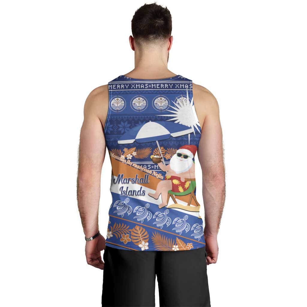 Marshall Islands Christmas Men Tank Top Beachy Santa Monono ilo raaneoan Nejin - Polynesian Pride