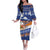 Marshall Islands Christmas Off The Shoulder Long Sleeve Dress Beachy Santa Monono ilo raaneoan Nejin - Polynesian Pride