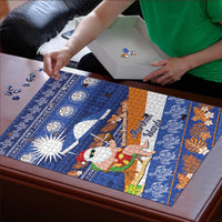 Marshall Islands Christmas Puzzle Beachy Santa Monono ilo raaneoan Nejin - Polynesian Pride