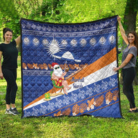 Marshall Islands Christmas Quilt Beachy Santa Monono ilo raaneoan Nejin - Polynesian Pride