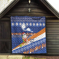 Marshall Islands Christmas Quilt Beachy Santa Monono ilo raaneoan Nejin - Polynesian Pride
