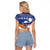 Marshall Islands Christmas Raglan Cropped T Shirt Beachy Santa Monono ilo raaneoan Nejin - Polynesian Pride
