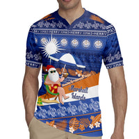 Marshall Islands Christmas Rugby Jersey Beachy Santa Monono ilo raaneoan Nejin - Polynesian Pride