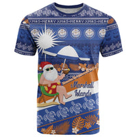 Marshall Islands Christmas T Shirt Beachy Santa Monono ilo raaneoan Nejin - Polynesian Pride