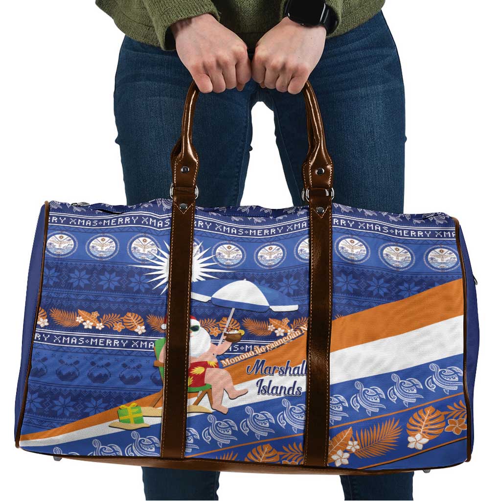 Marshall Islands Christmas Travel Bag Beachy Santa Monono ilo raaneoan Nejin - Polynesian Pride
