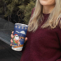 Marshall Islands Christmas Tumbler Cup Beachy Santa Monono ilo raaneoan Nejin - Polynesian Pride