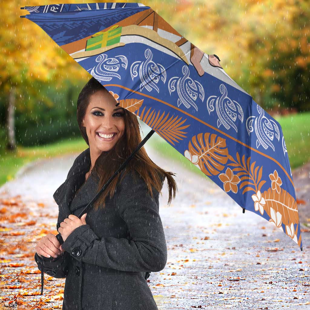 Marshall Islands Christmas Umbrella Beachy Santa Monono ilo raaneoan Nejin - Polynesian Pride