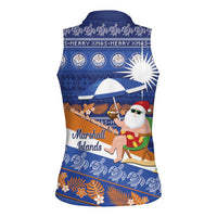 Marshall Islands Christmas Women Sleeveless Polo Shirt Beachy Santa Monono ilo raaneoan Nejin - Polynesian Pride