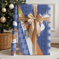 Marshall Islands Christmas Wrapping Paper Beachy Santa Monono ilo raaneoan Nejin - Polynesian Pride