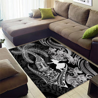 Hawaii Tribal Tiki Drum Hula Girl Area Rug