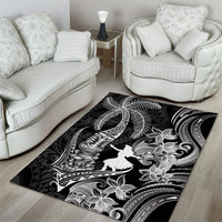 Hawaii Tribal Tiki Drum Hula Girl Area Rug