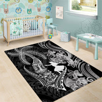 Hawaii Tribal Tiki Drum Hula Girl Area Rug