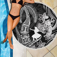 Hawaii Tribal Tiki Drum Hula Girl Beach Blanket