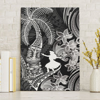 Hawaii Tribal Tiki Drum Hula Girl Canvas Wall Art