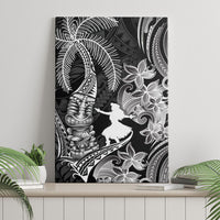 Hawaii Tribal Tiki Drum Hula Girl Canvas Wall Art