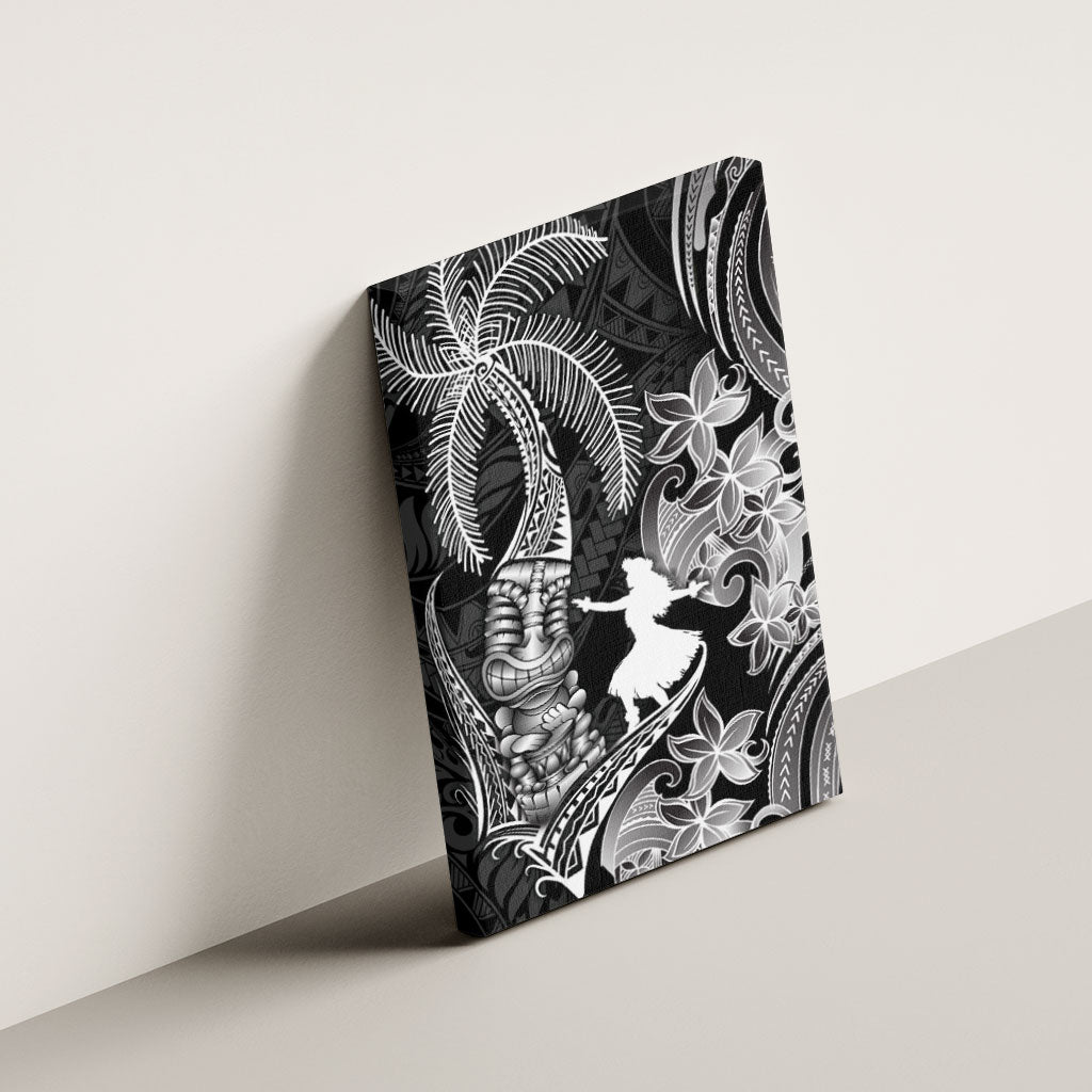 Hawaii Tribal Tiki Drum Hula Girl Canvas Wall Art